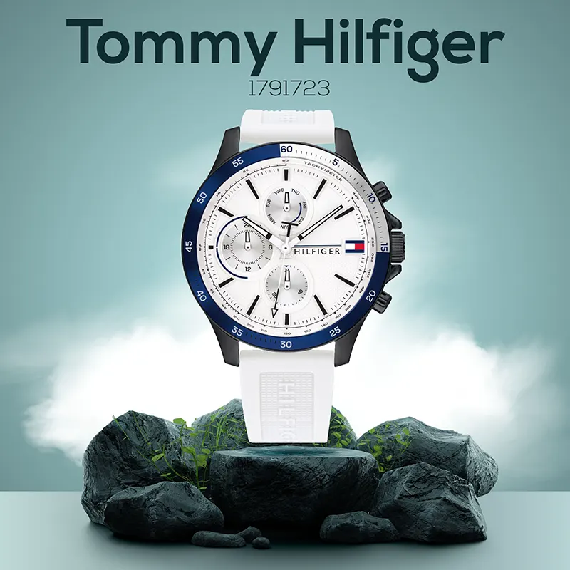 Tommy Hilfiger Bank Chronograph White Dial Men’s Watch- 1791723